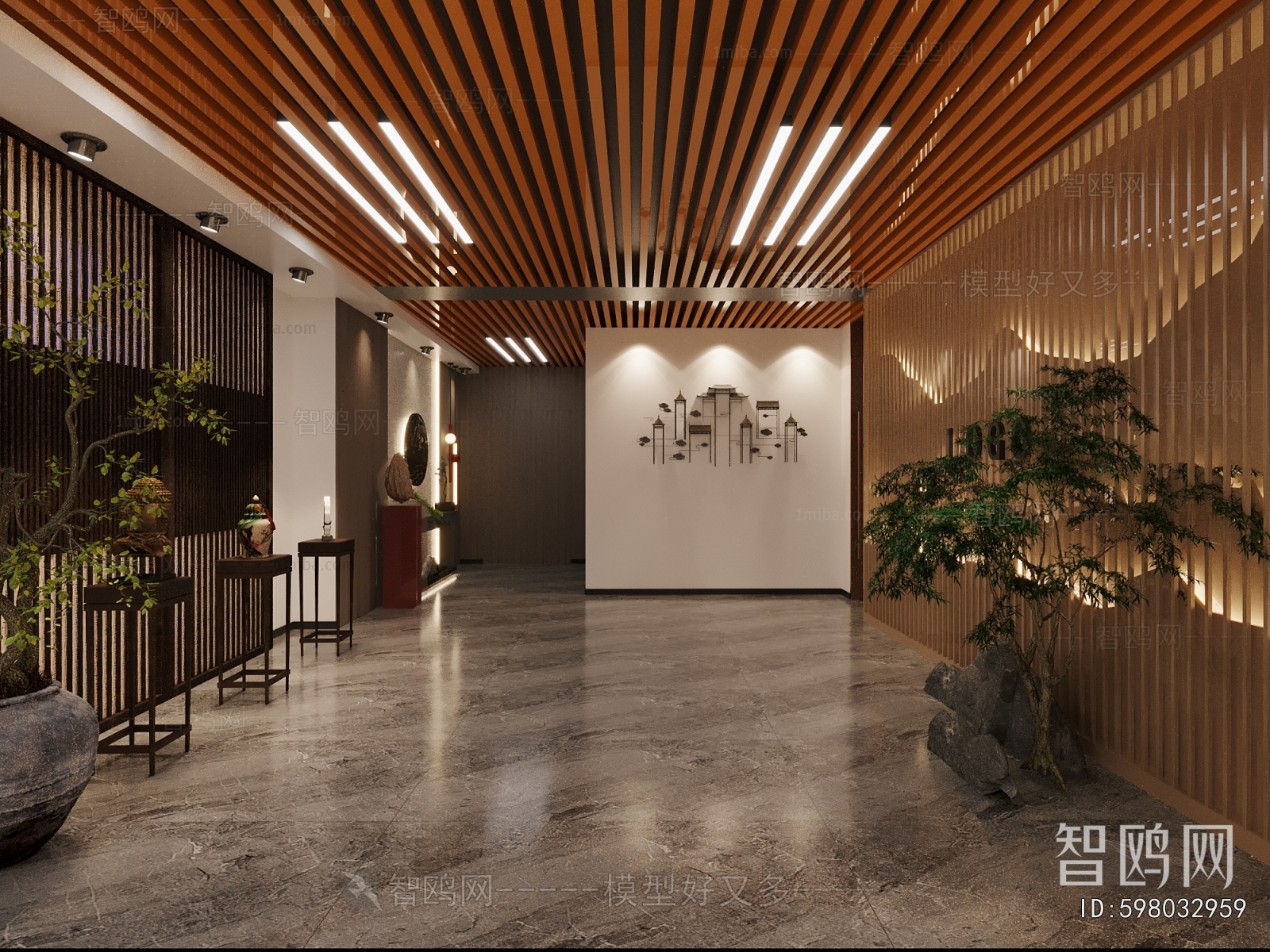New Chinese Style Elevator Hall