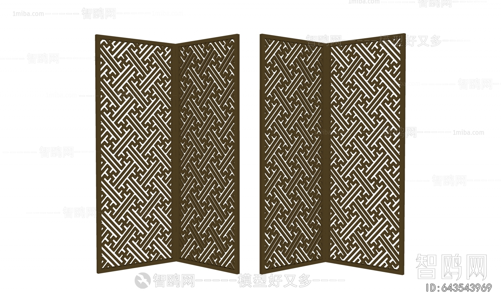 New Chinese Style Wooden Screen Partition