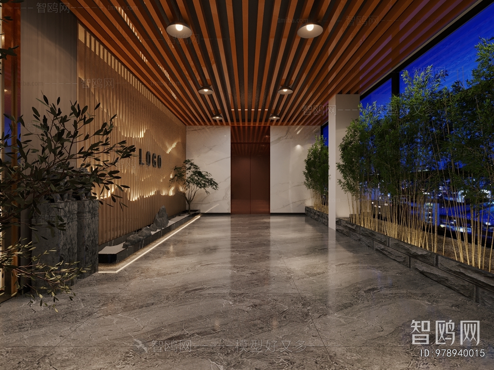 New Chinese Style Elevator Hall