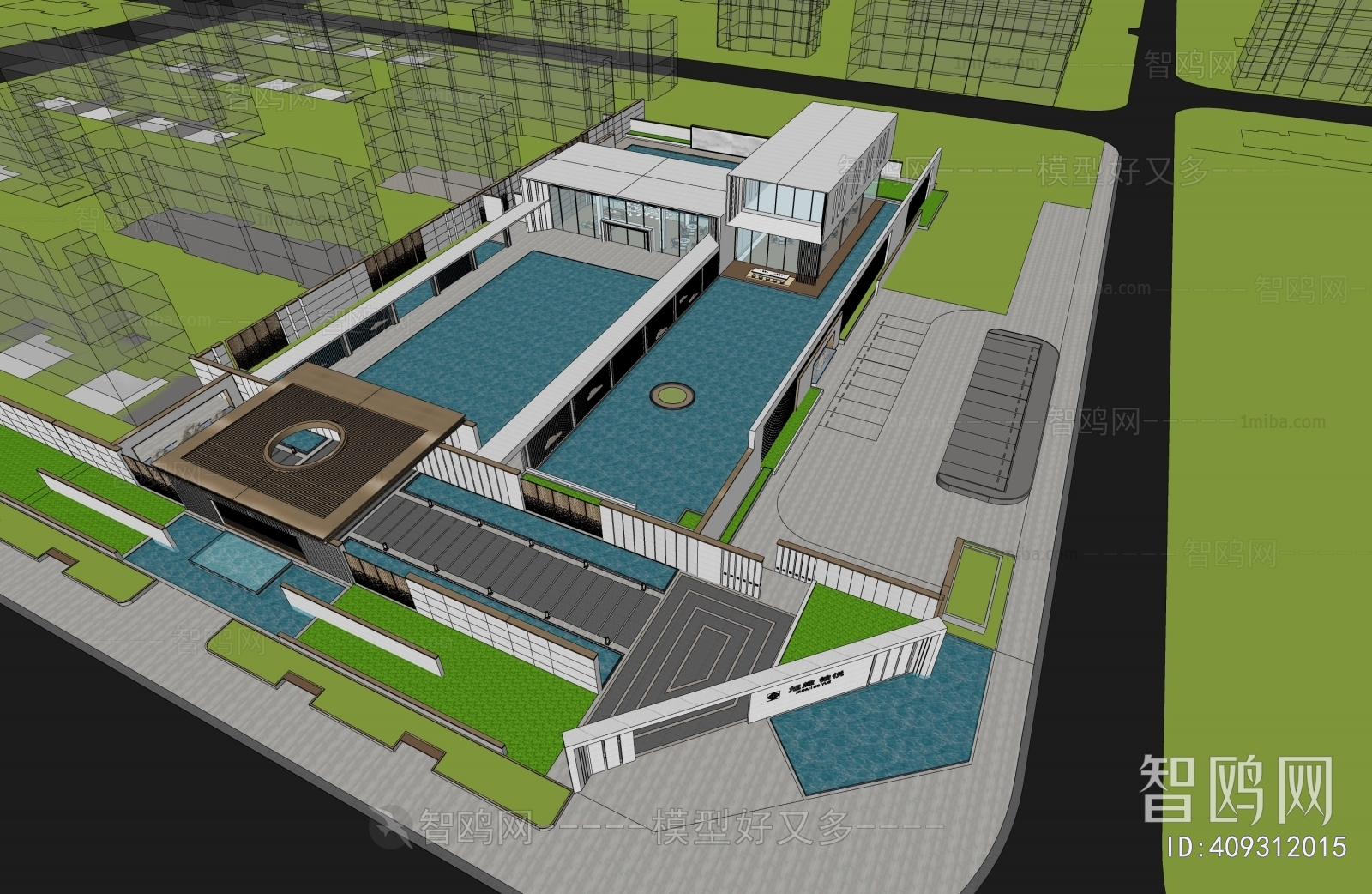 Modern Architectural Bird's-eye View Planning