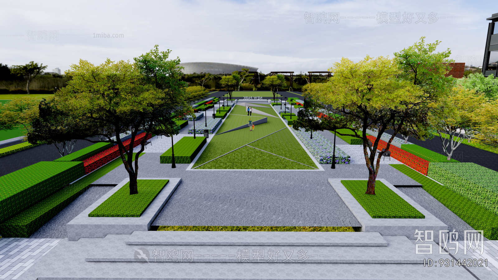 Modern Park Landscape