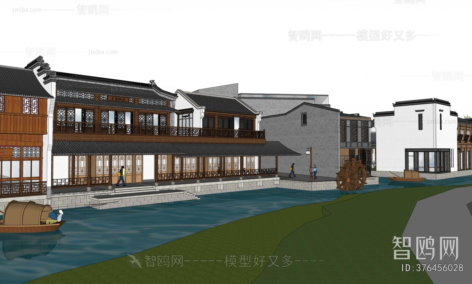 New Chinese Style Architectural Bird's-eye View Planning