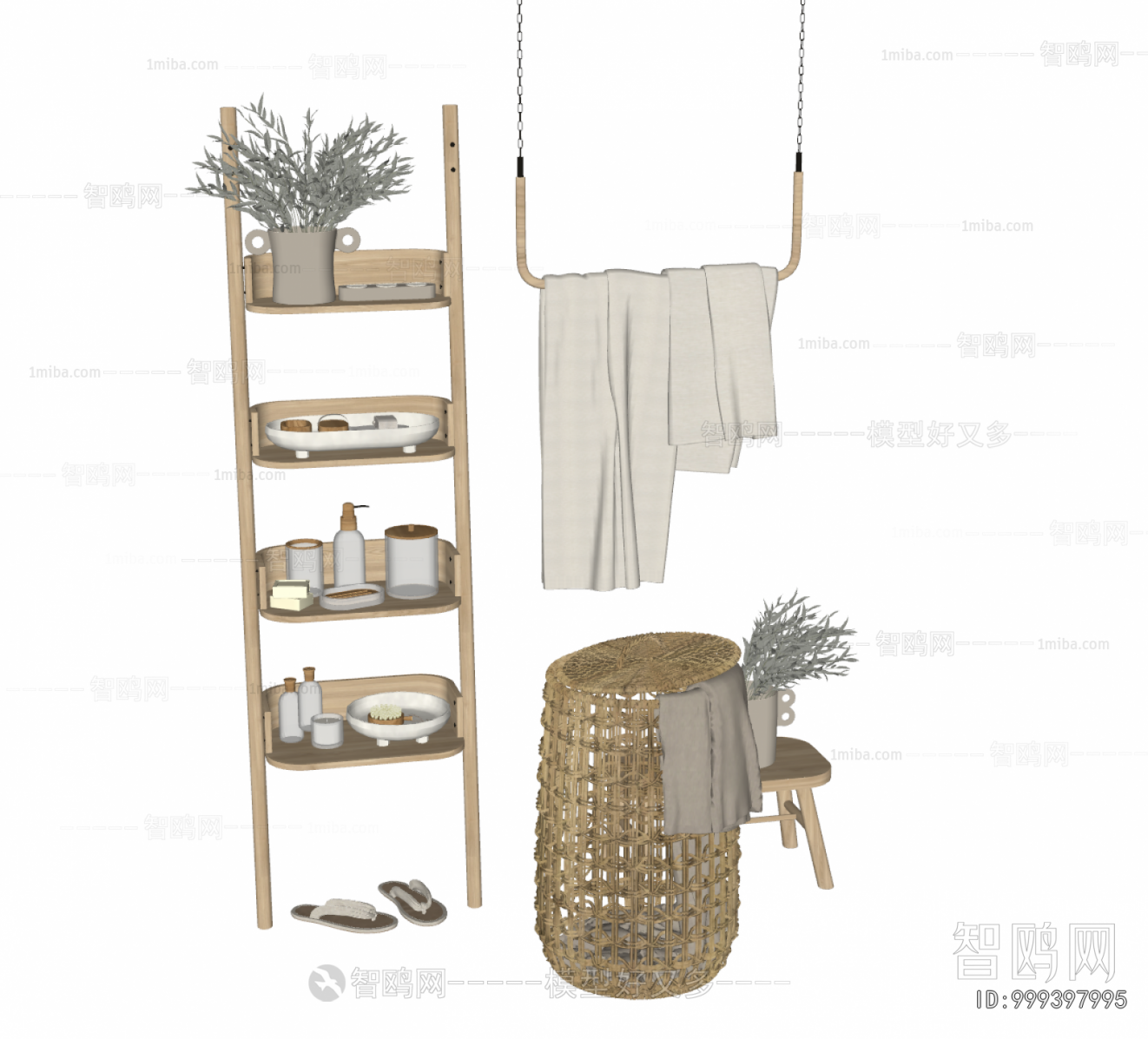 Wabi-sabi Style Bathroom Set