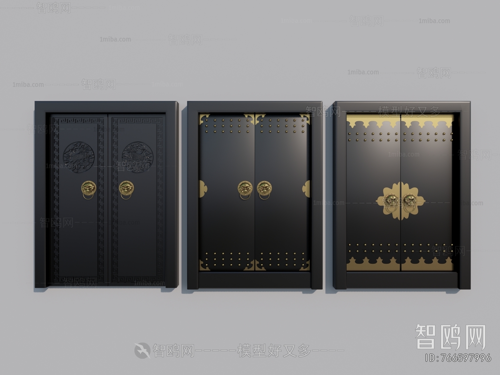 New Chinese Style Double Door