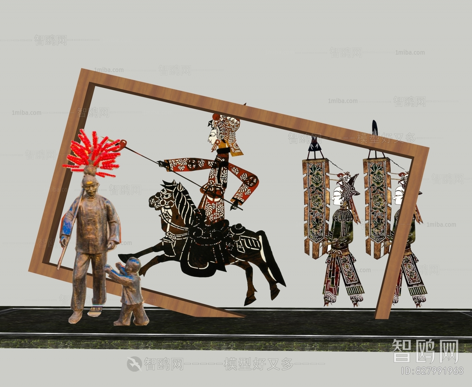 Chinese Style Sculpture Sketch