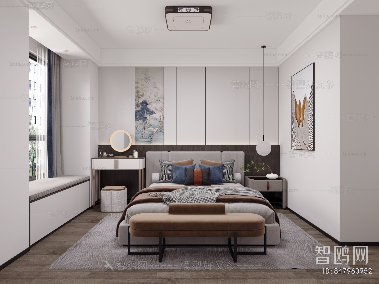 New Chinese Style Bedroom