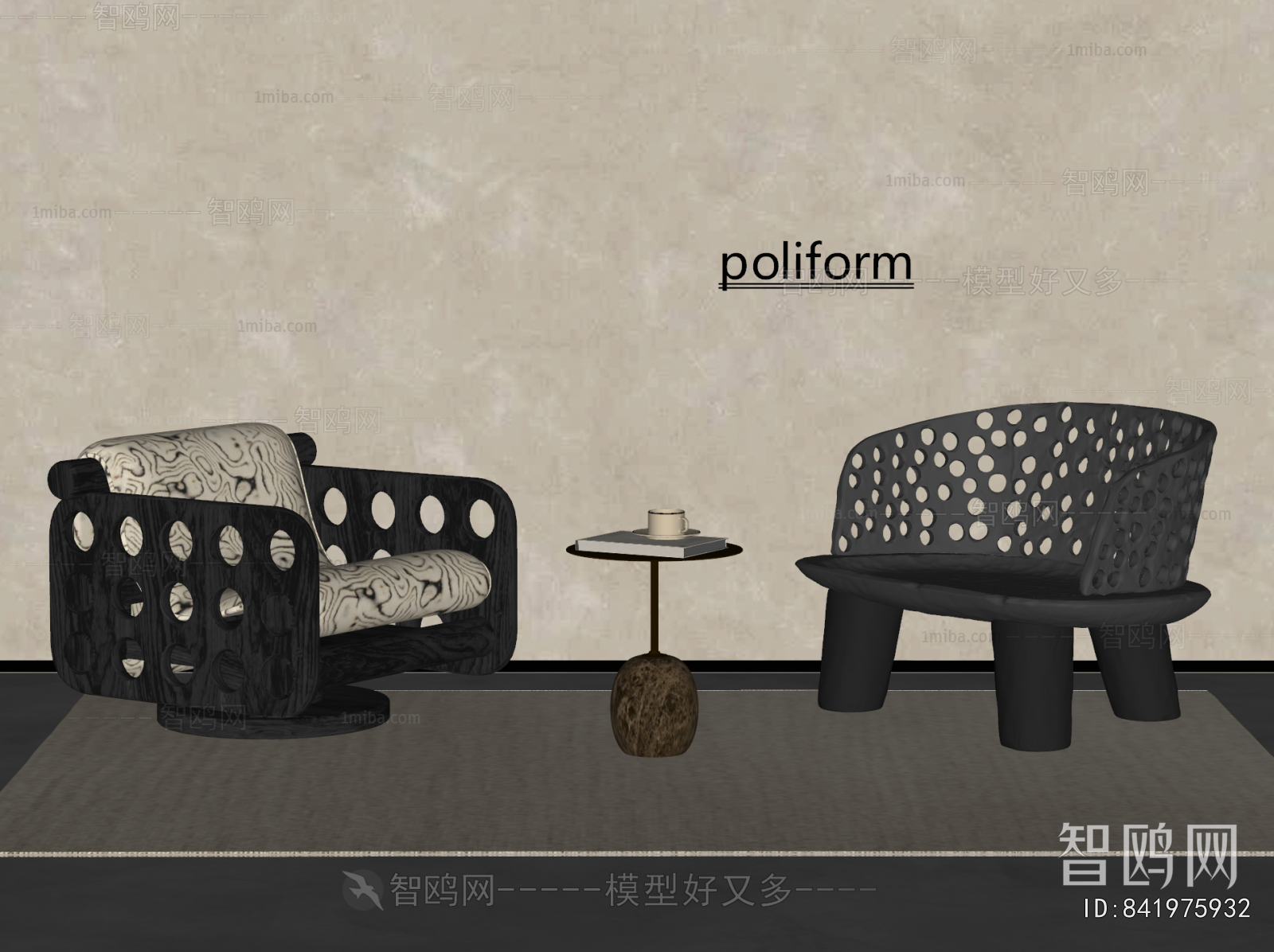 Wabi-sabi Style Lounge Chair