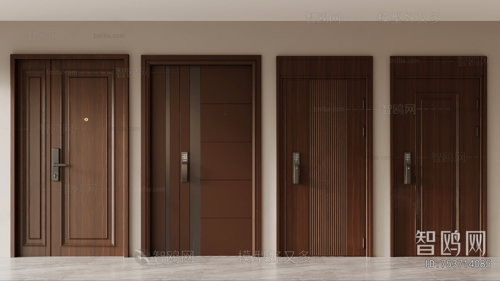 Simple European Style Entrance Door