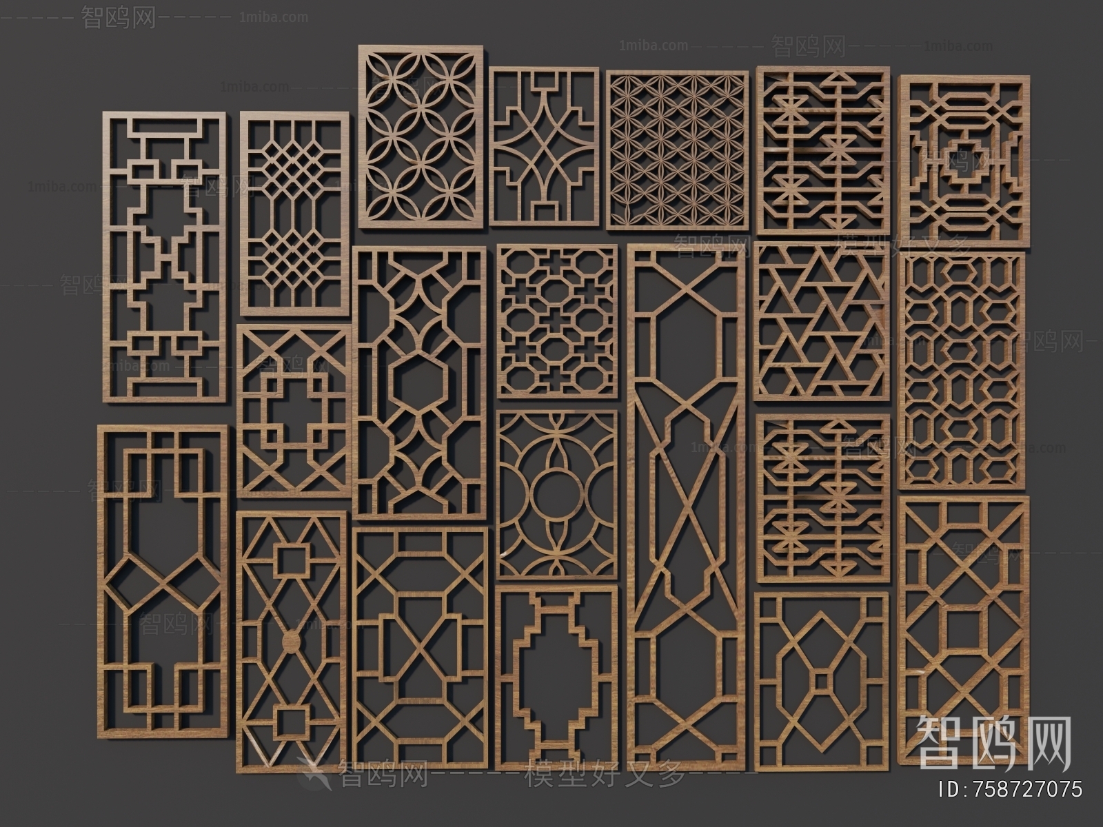 New Chinese Style Wooden Screen Partition