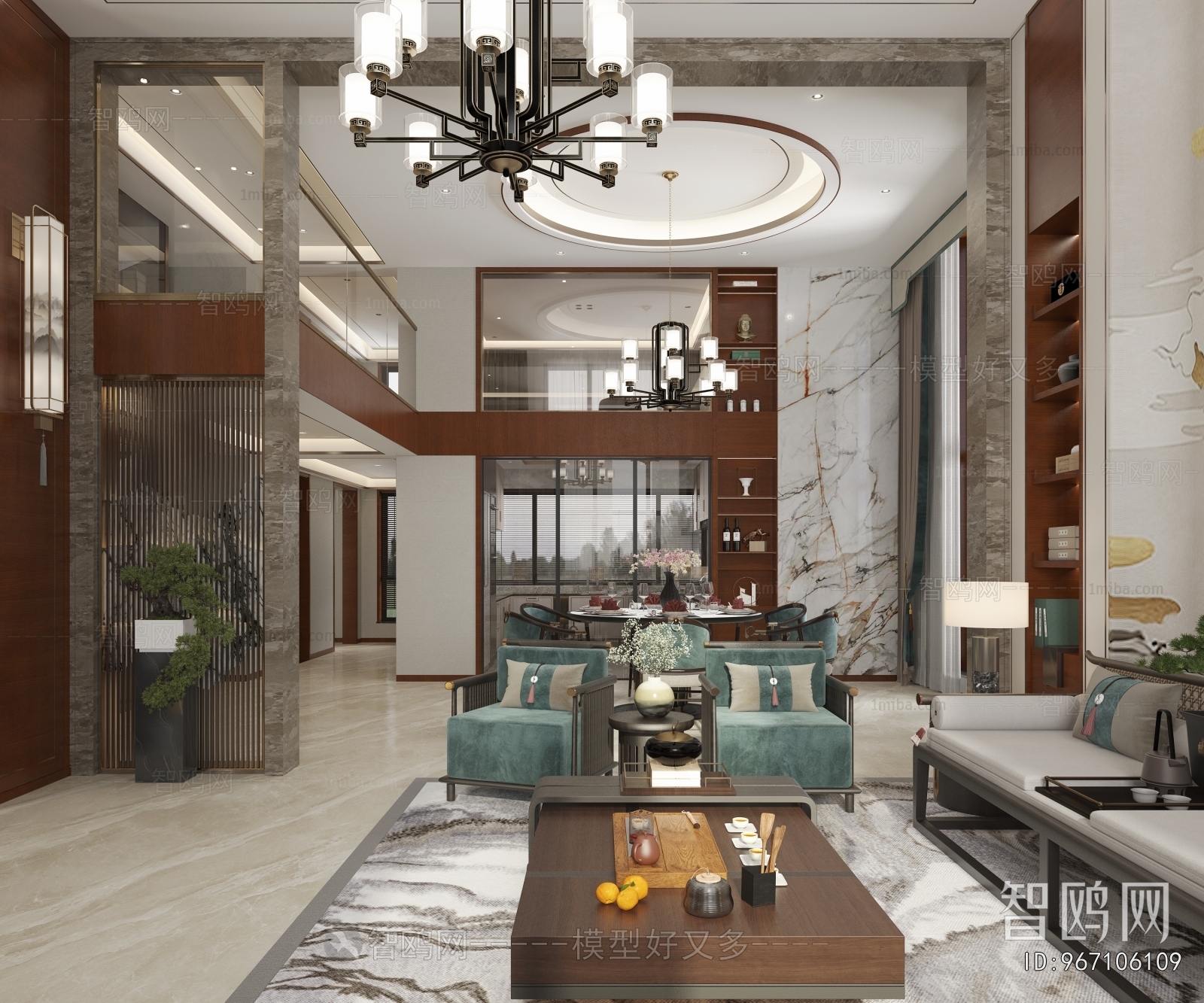 New Chinese Style A Living Room