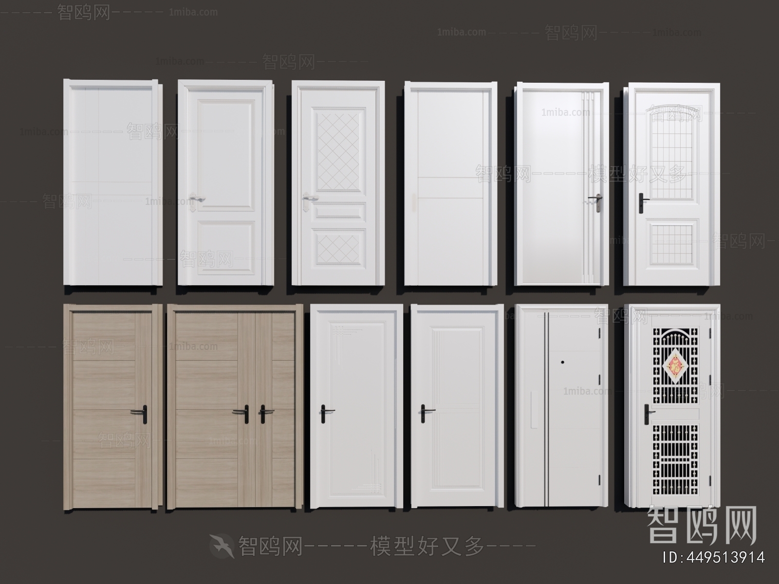 Simple European Style Single Door