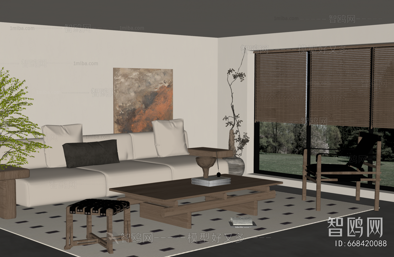 Wabi-sabi Style A Living Room