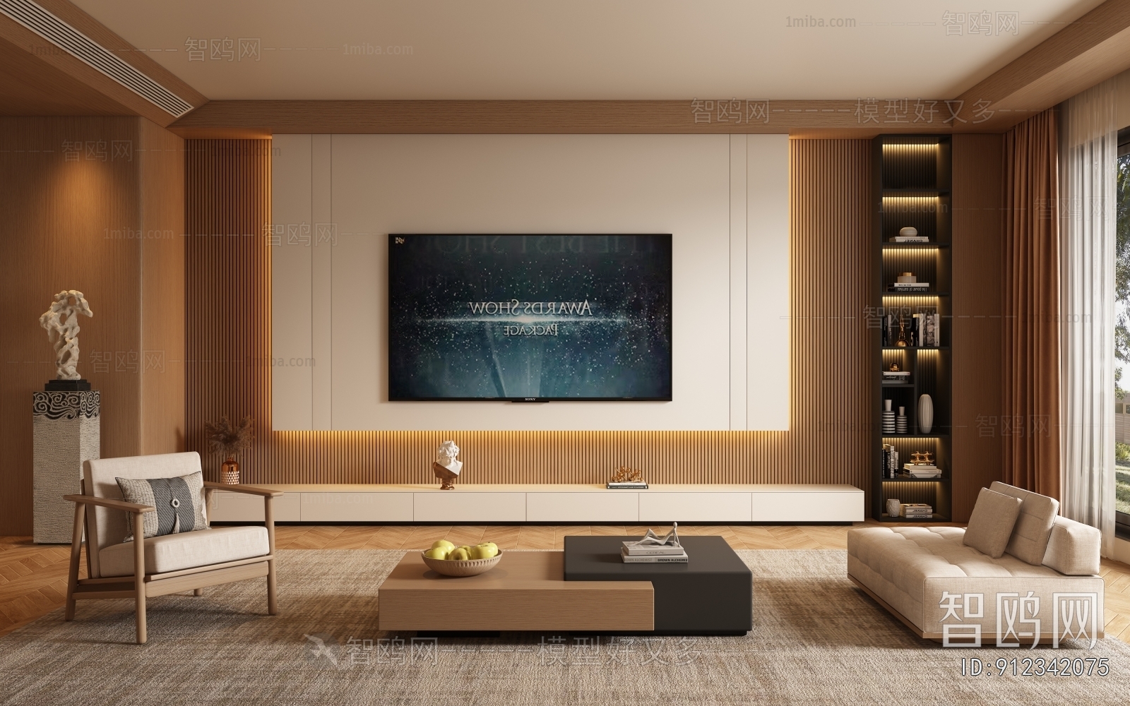 New Chinese Style A Living Room