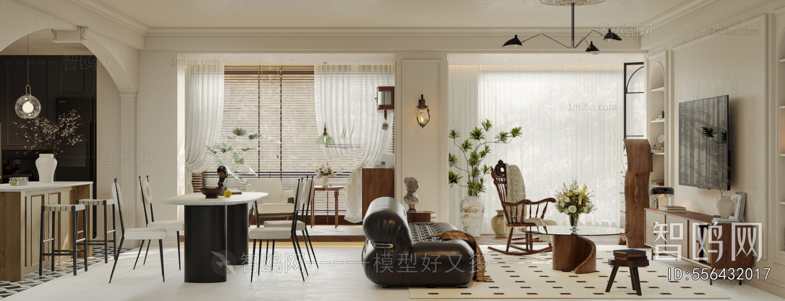 French Style Open Kitchen