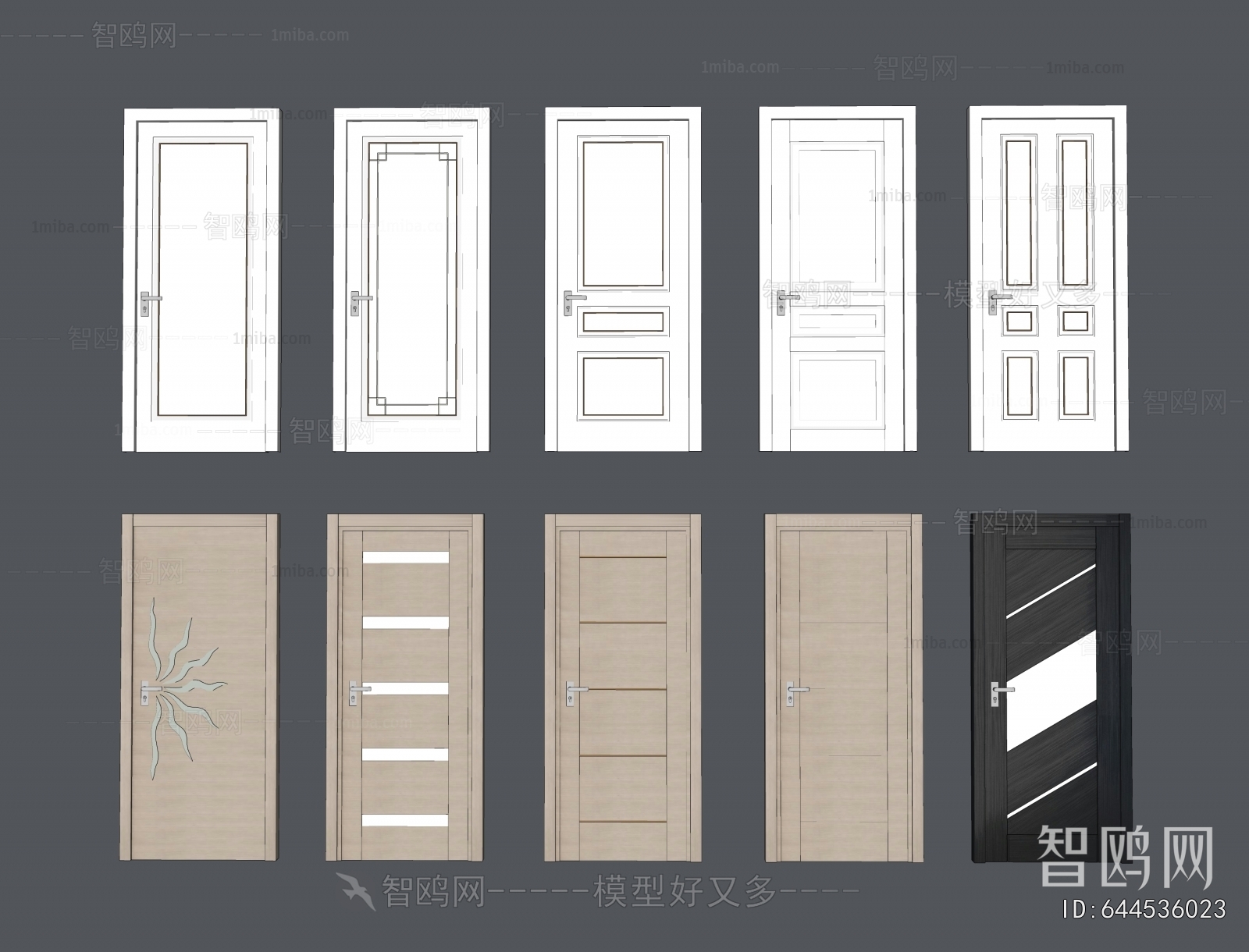 Simple European Style Single Door