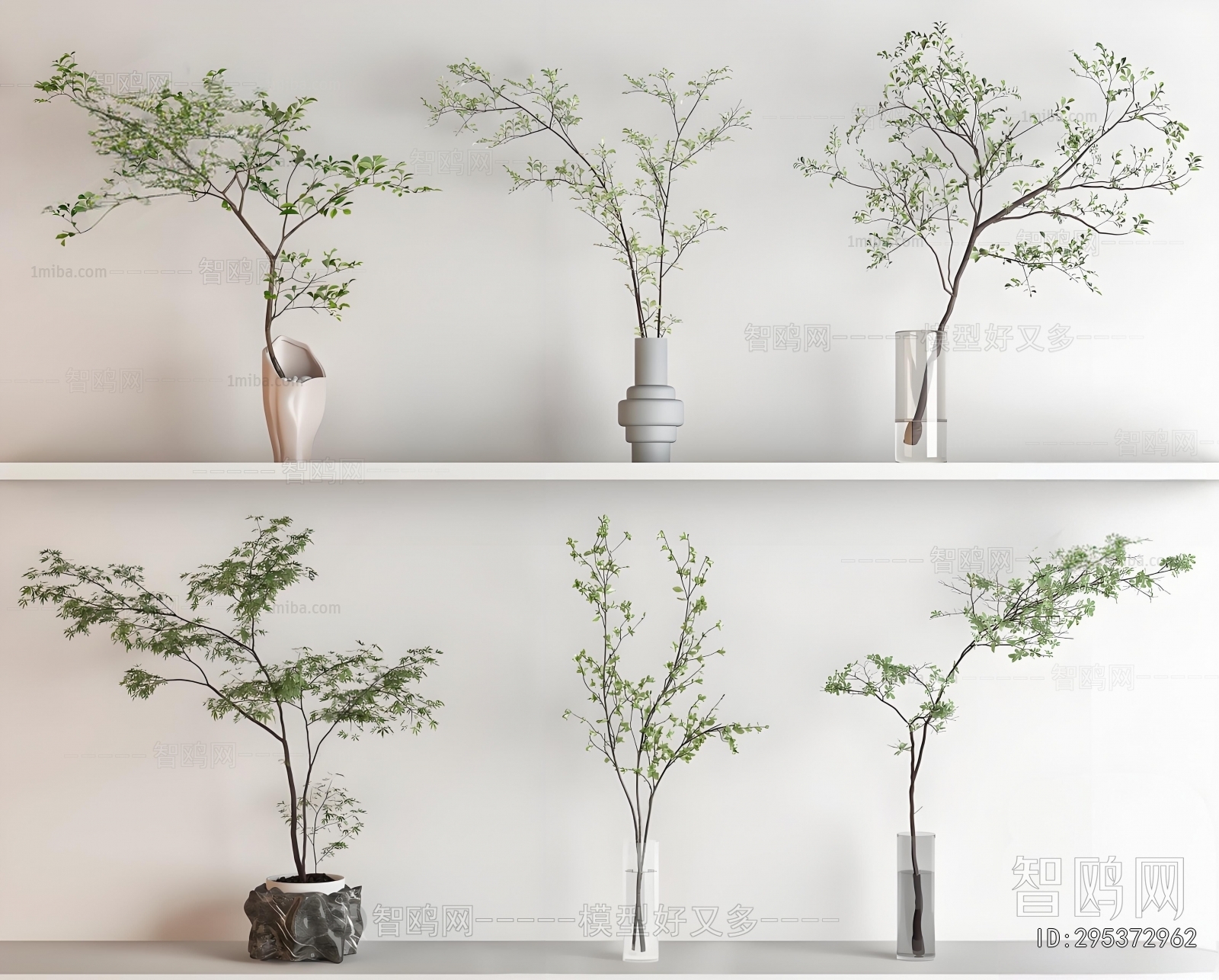 Modern Ground Green Plant Potted Plants