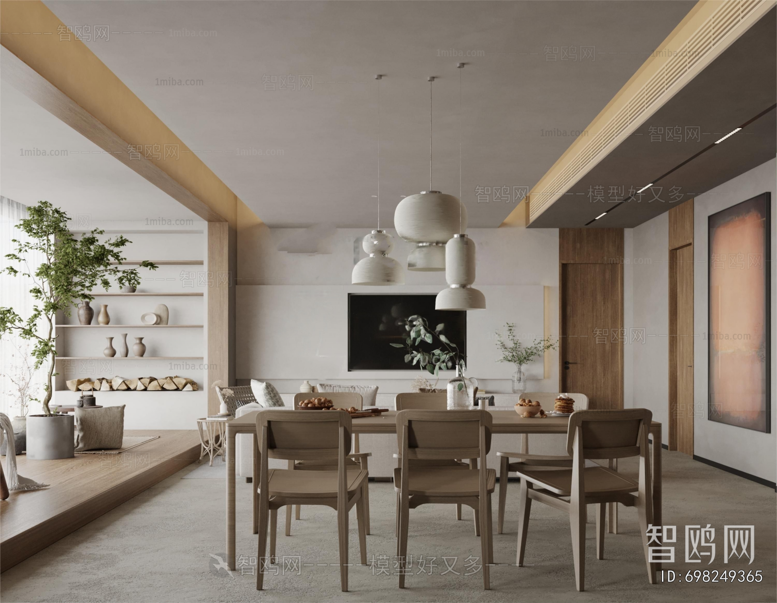 Wabi-sabi Style A Living Room