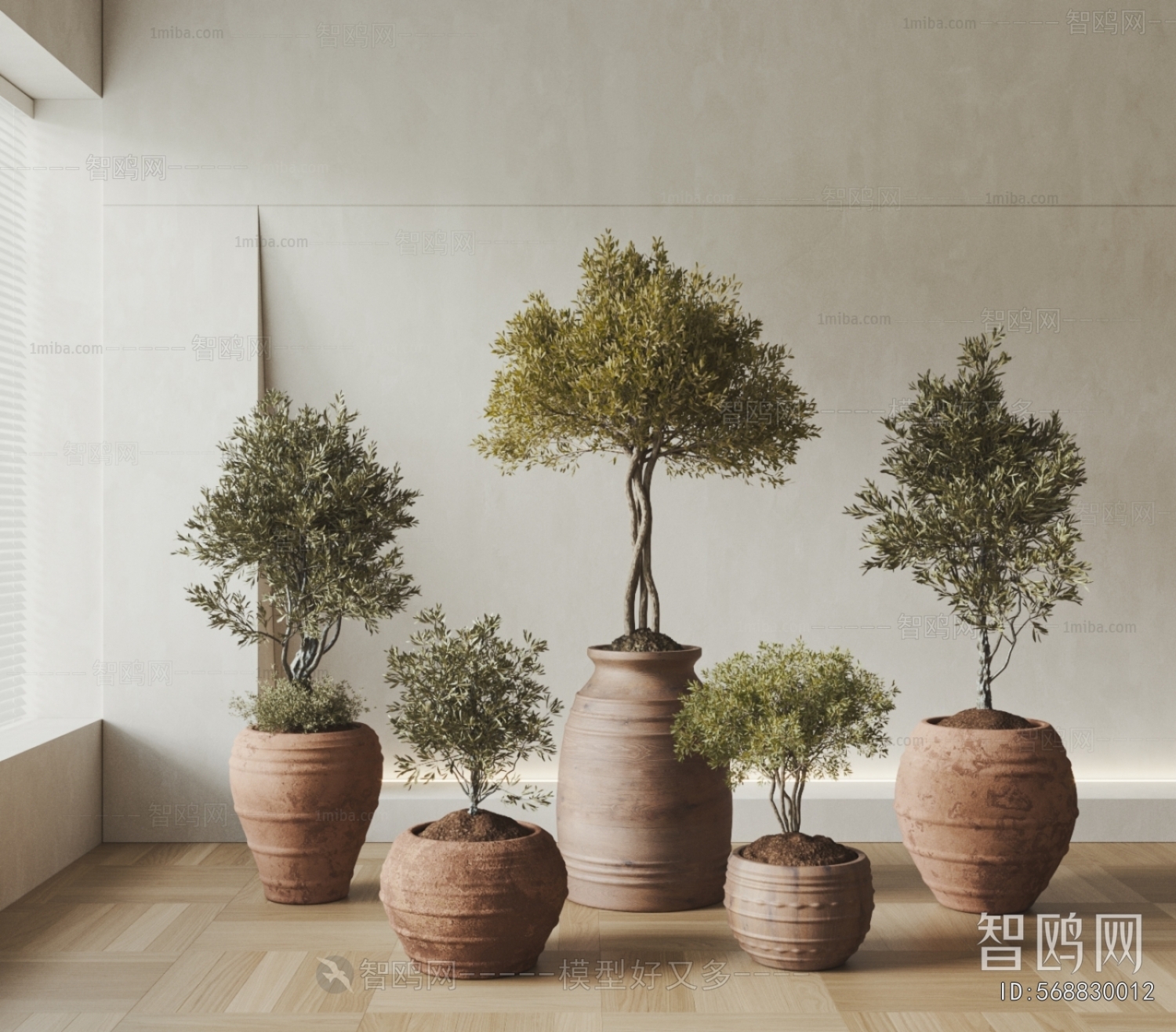 Wabi-sabi Style Ground Green Plant Potted Plants