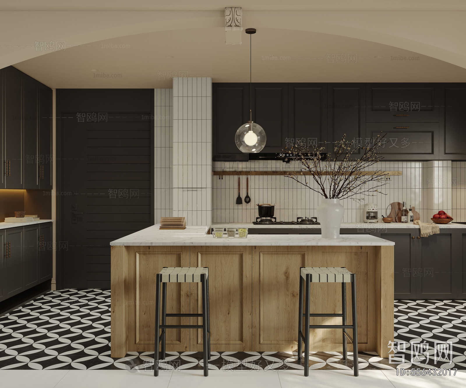 French Style Open Kitchen