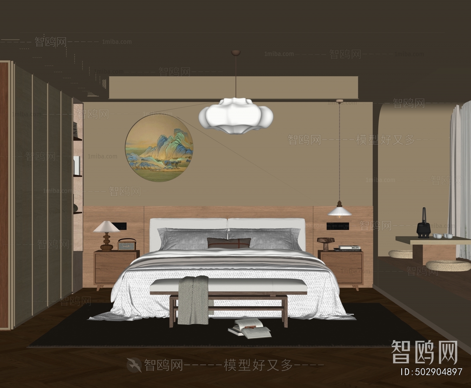 New Chinese Style Bedroom