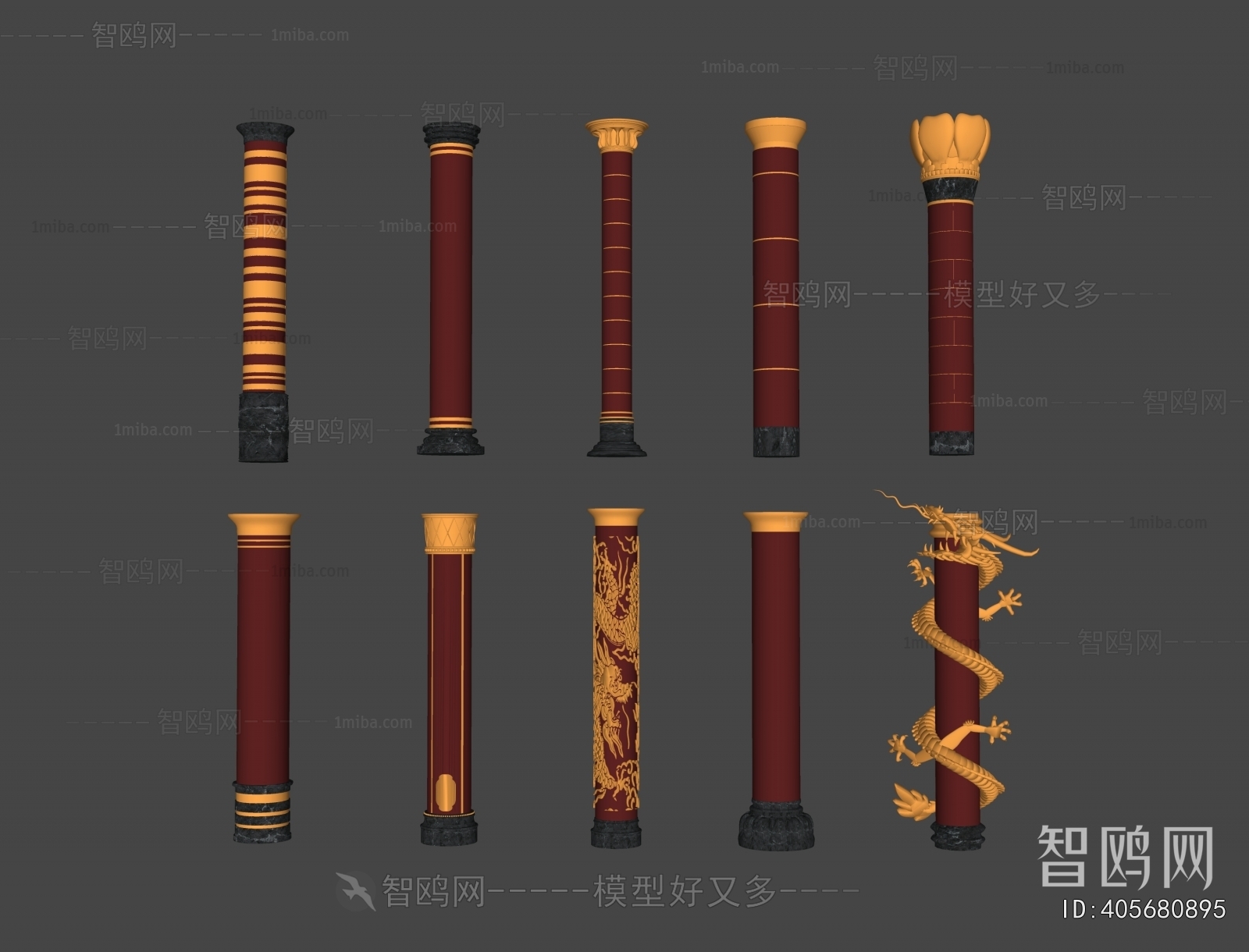 Chinese Style Column