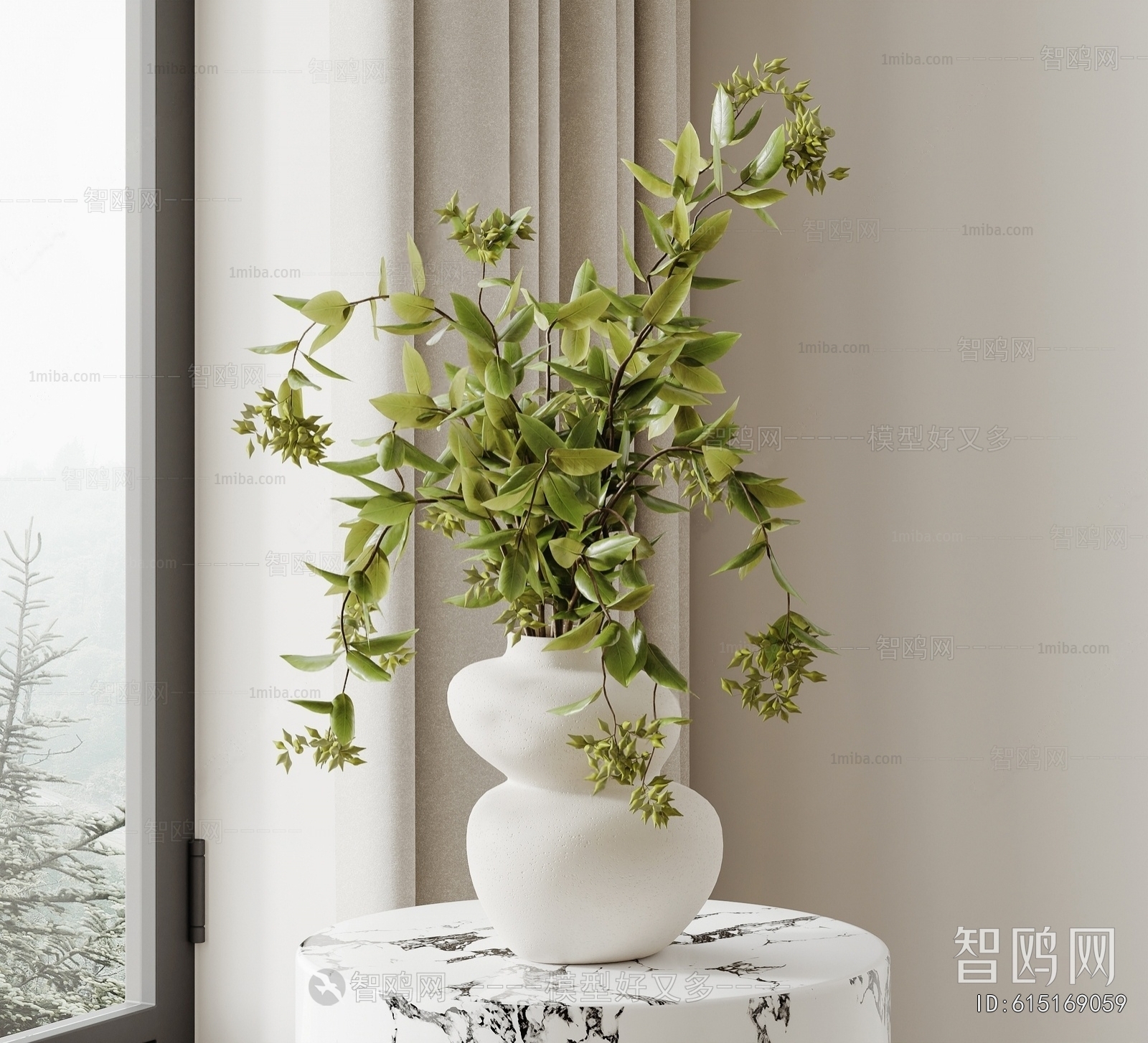 Modern Aquatic Green Plant