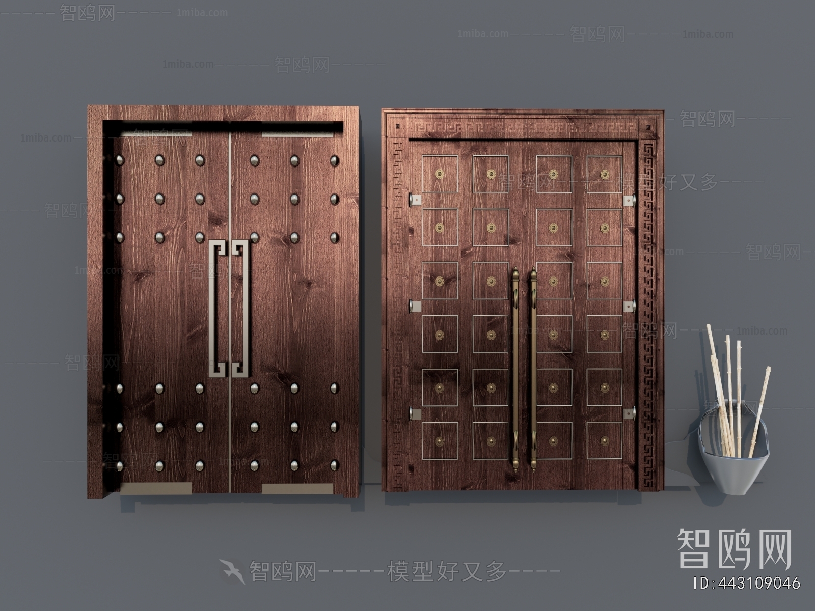 New Chinese Style Double Door
