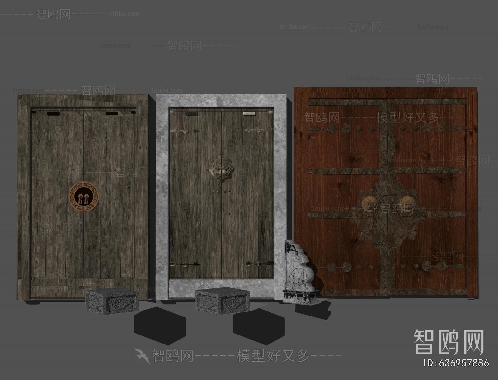 Chinese Style Double Door