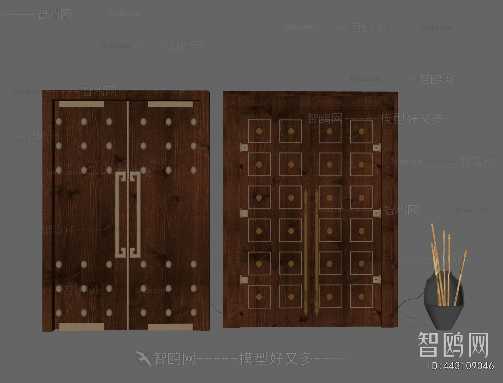 New Chinese Style Double Door