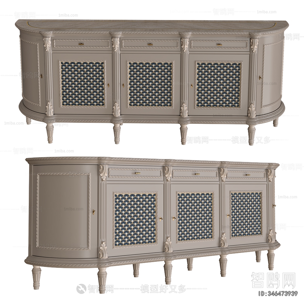 Simple European Style TV Cabinet