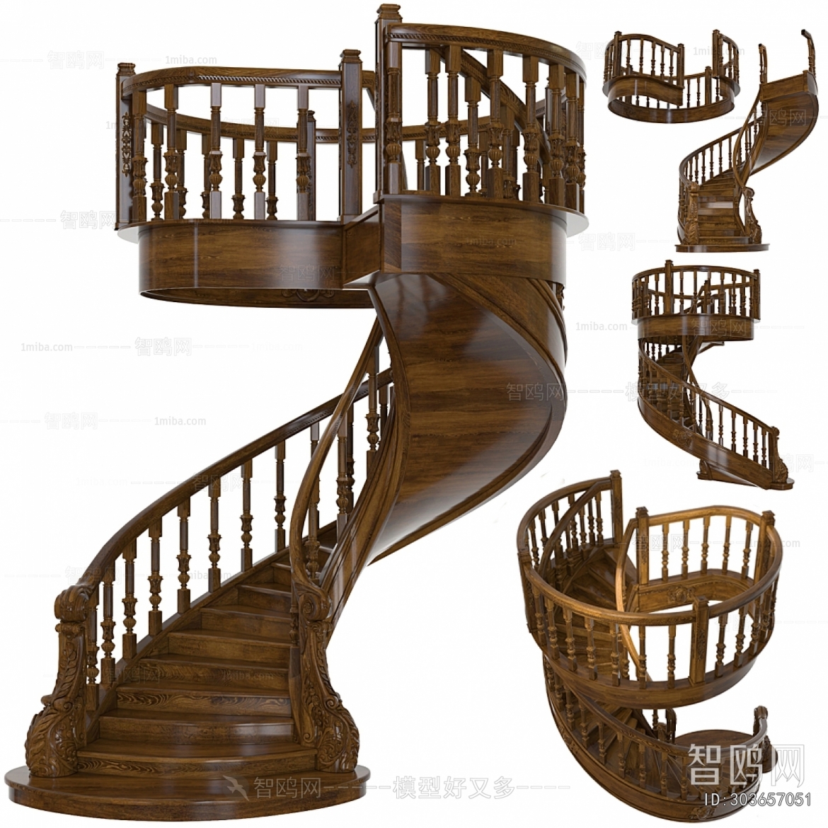 European Style Rotating Staircase