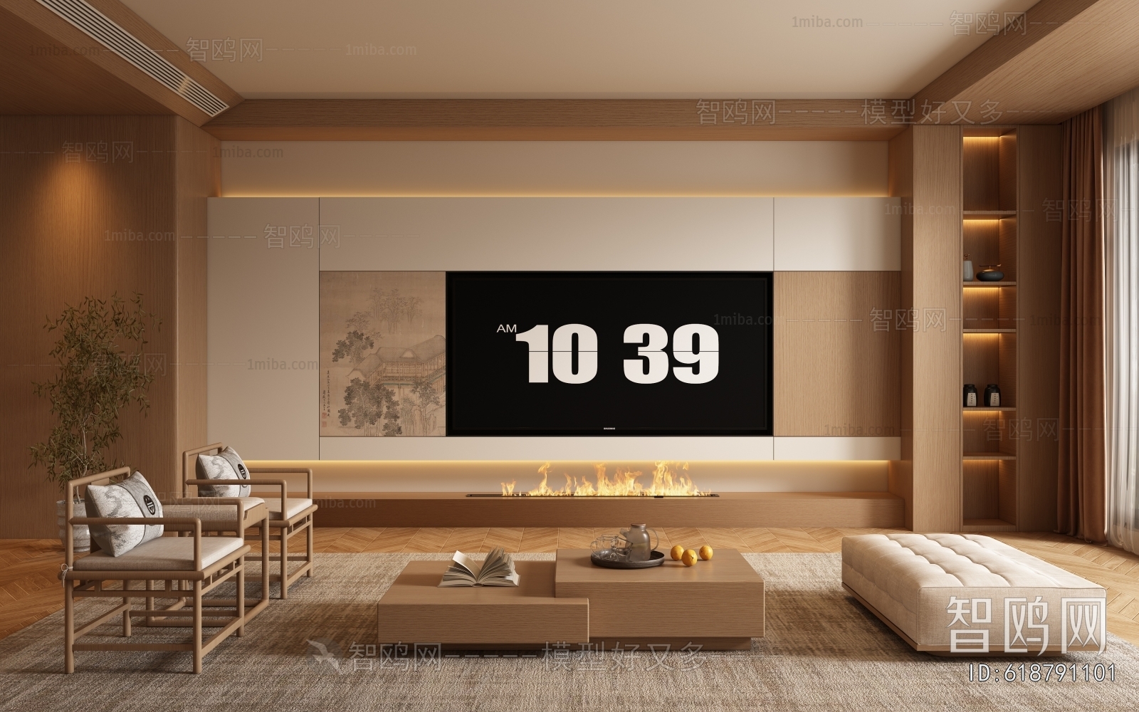 New Chinese Style A Living Room