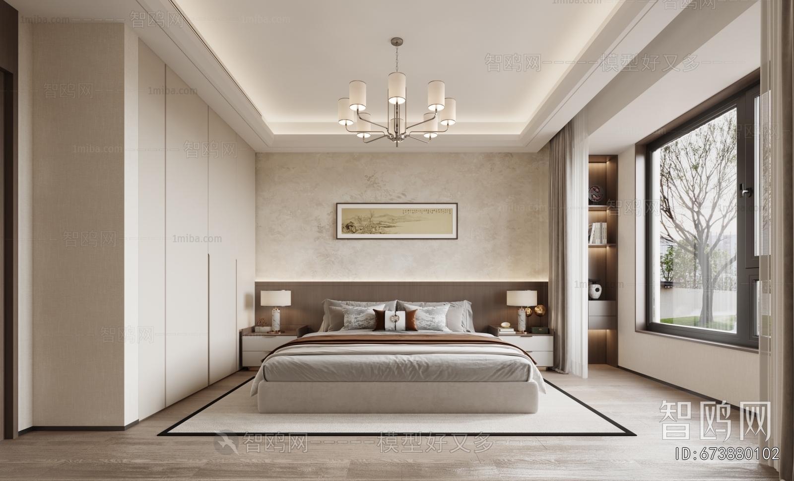 New Chinese Style Bedroom