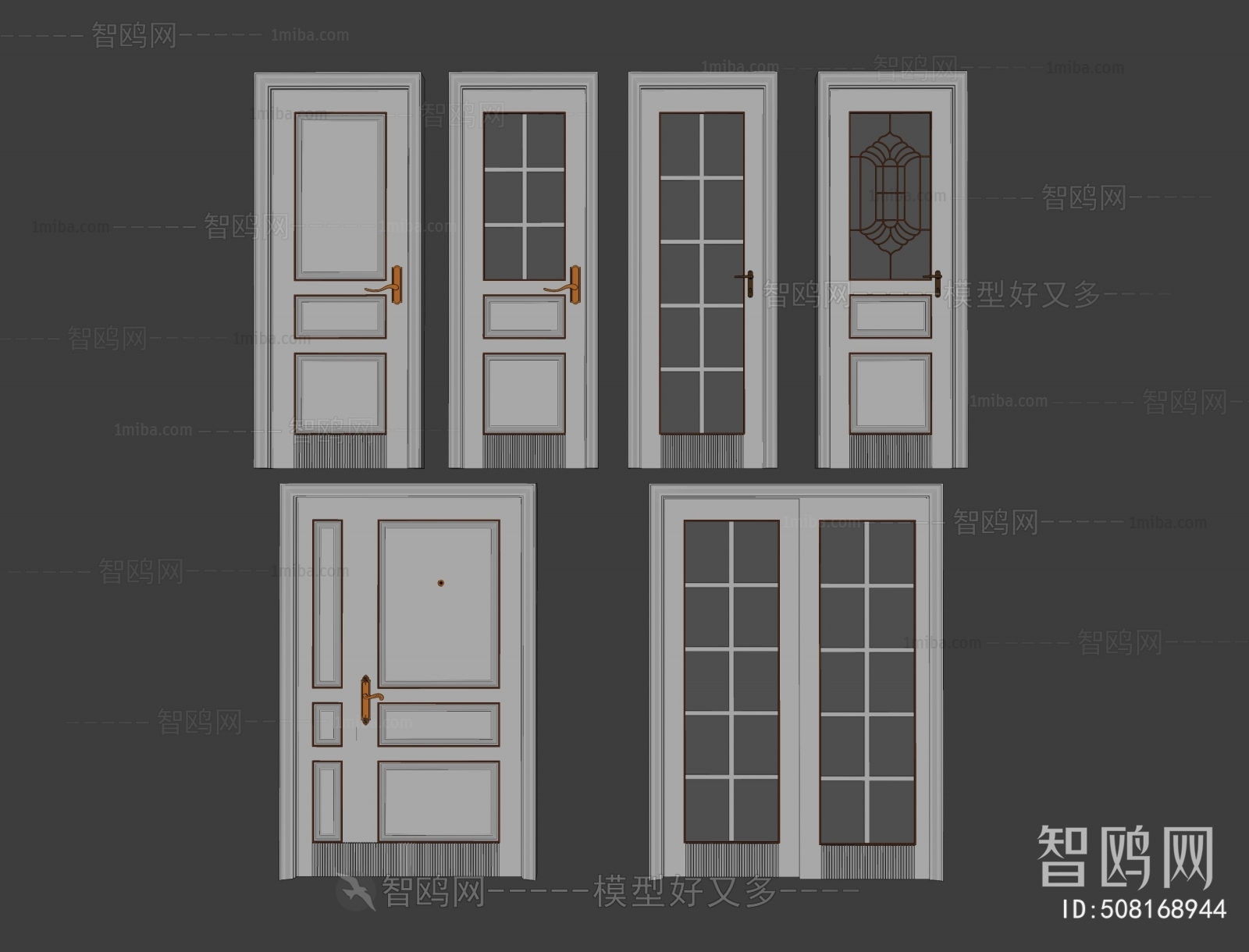 Simple European Style Single Door