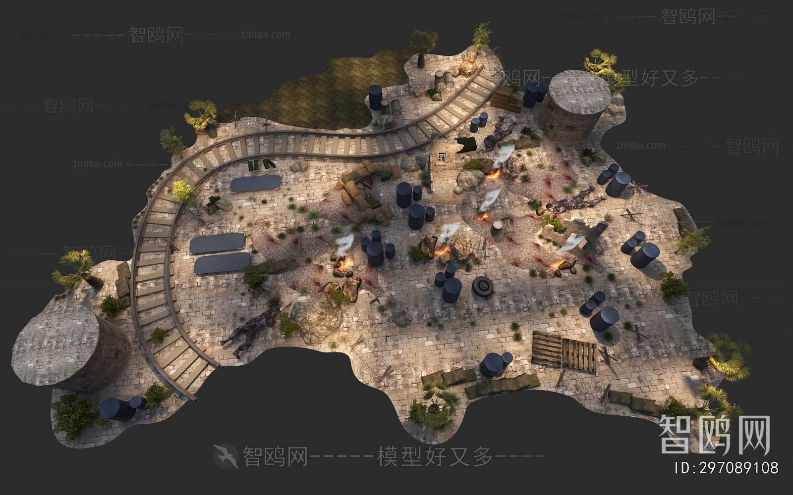 Modern Architectural Bird's-eye View Planning