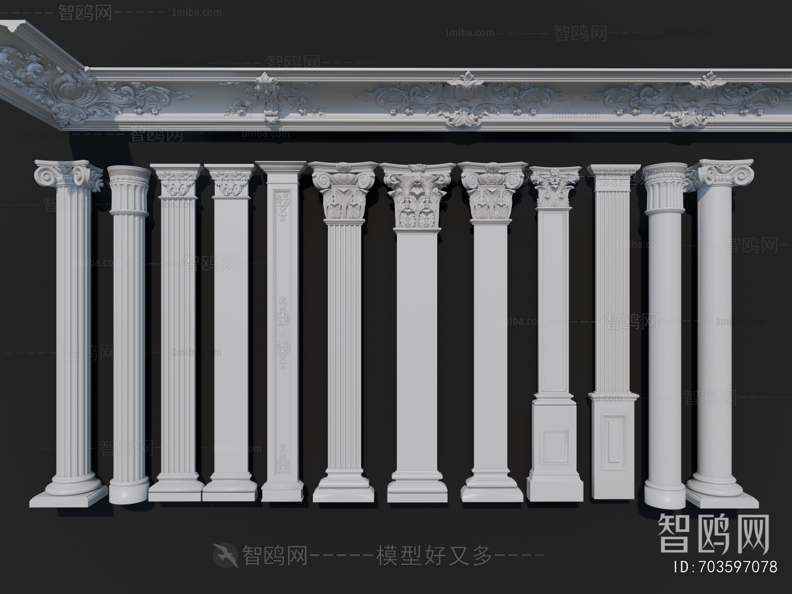 European Style Roman Pillar