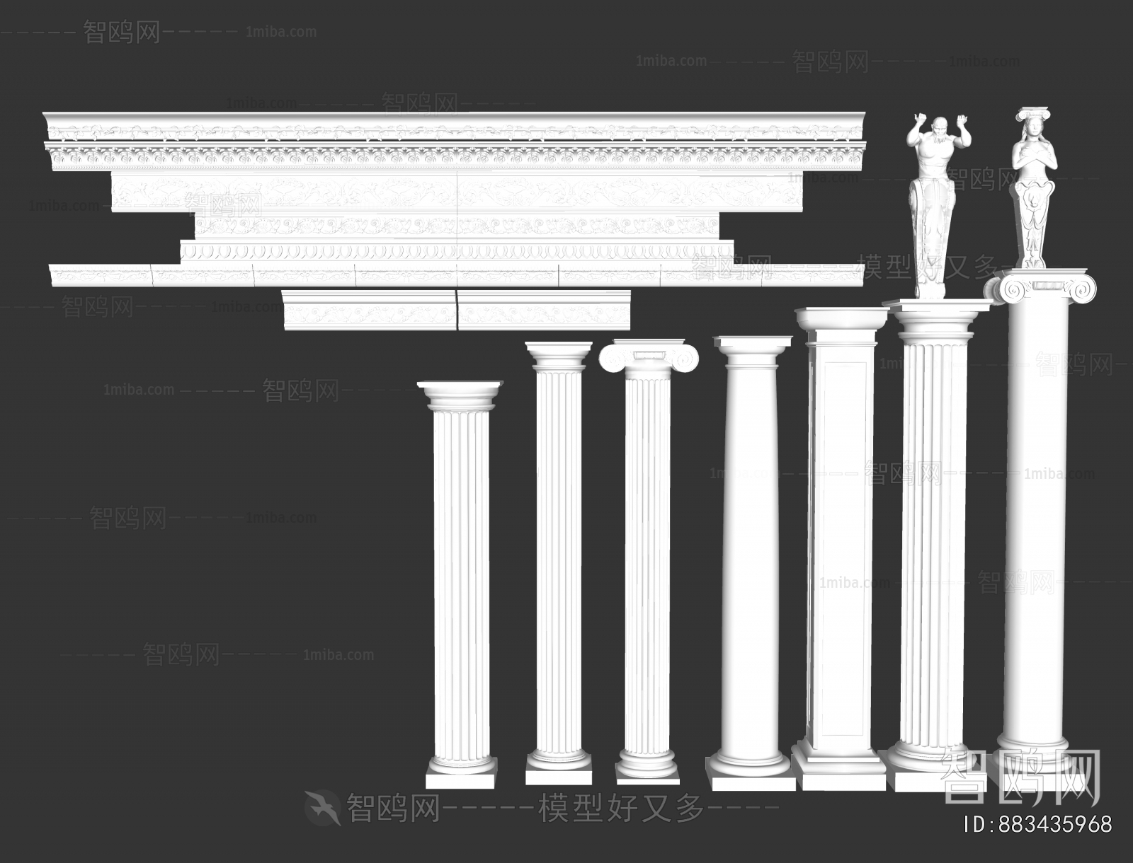 European Style Roman Pillar