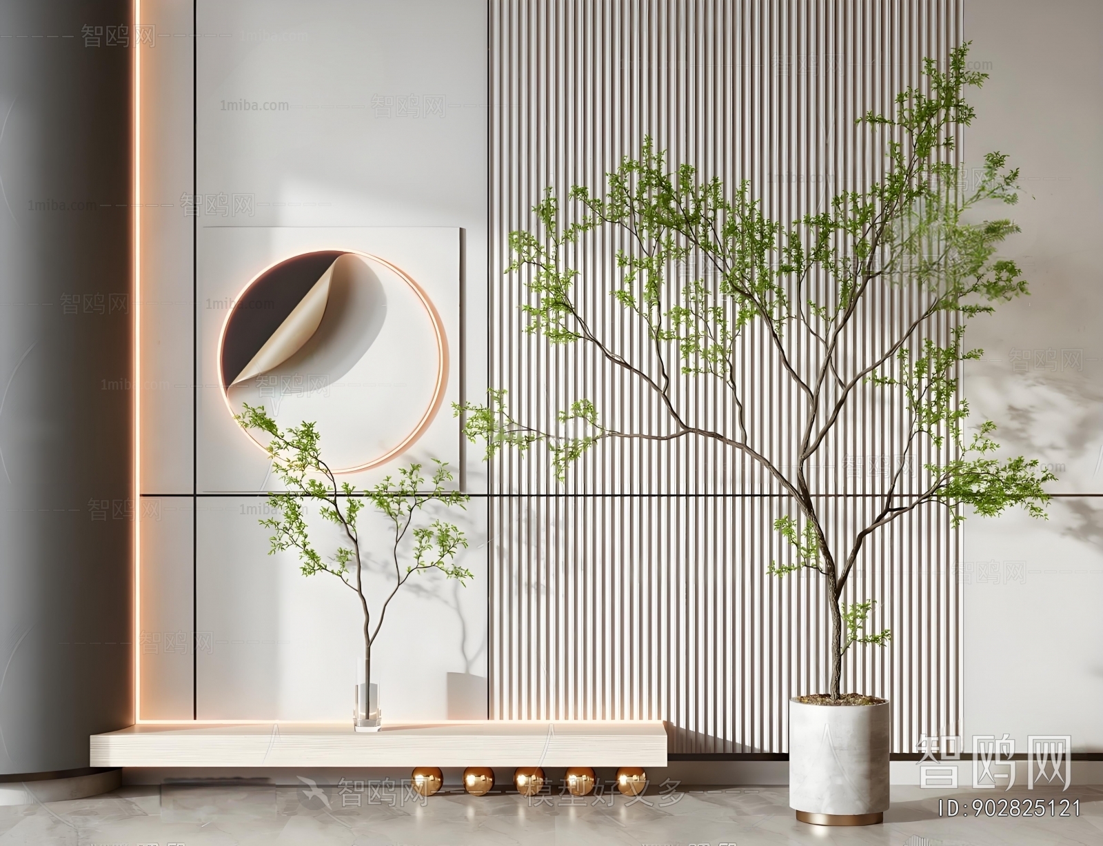 Modern Ground Green Plant Potted Plants