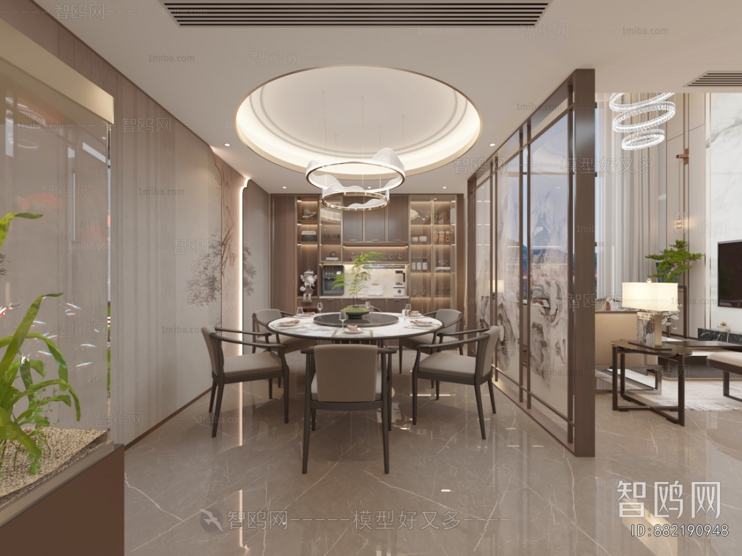 New Chinese Style A Living Room