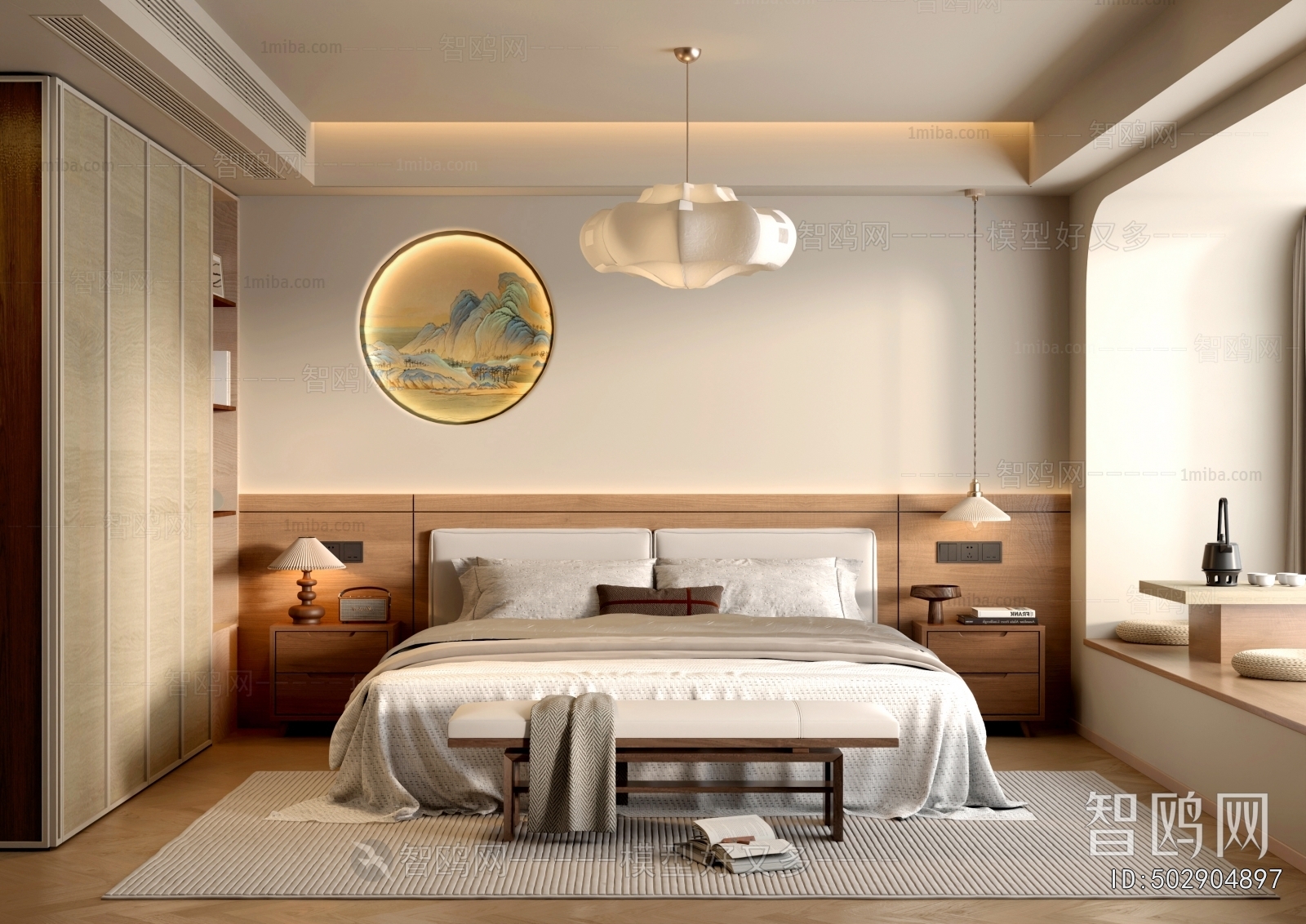 New Chinese Style Bedroom