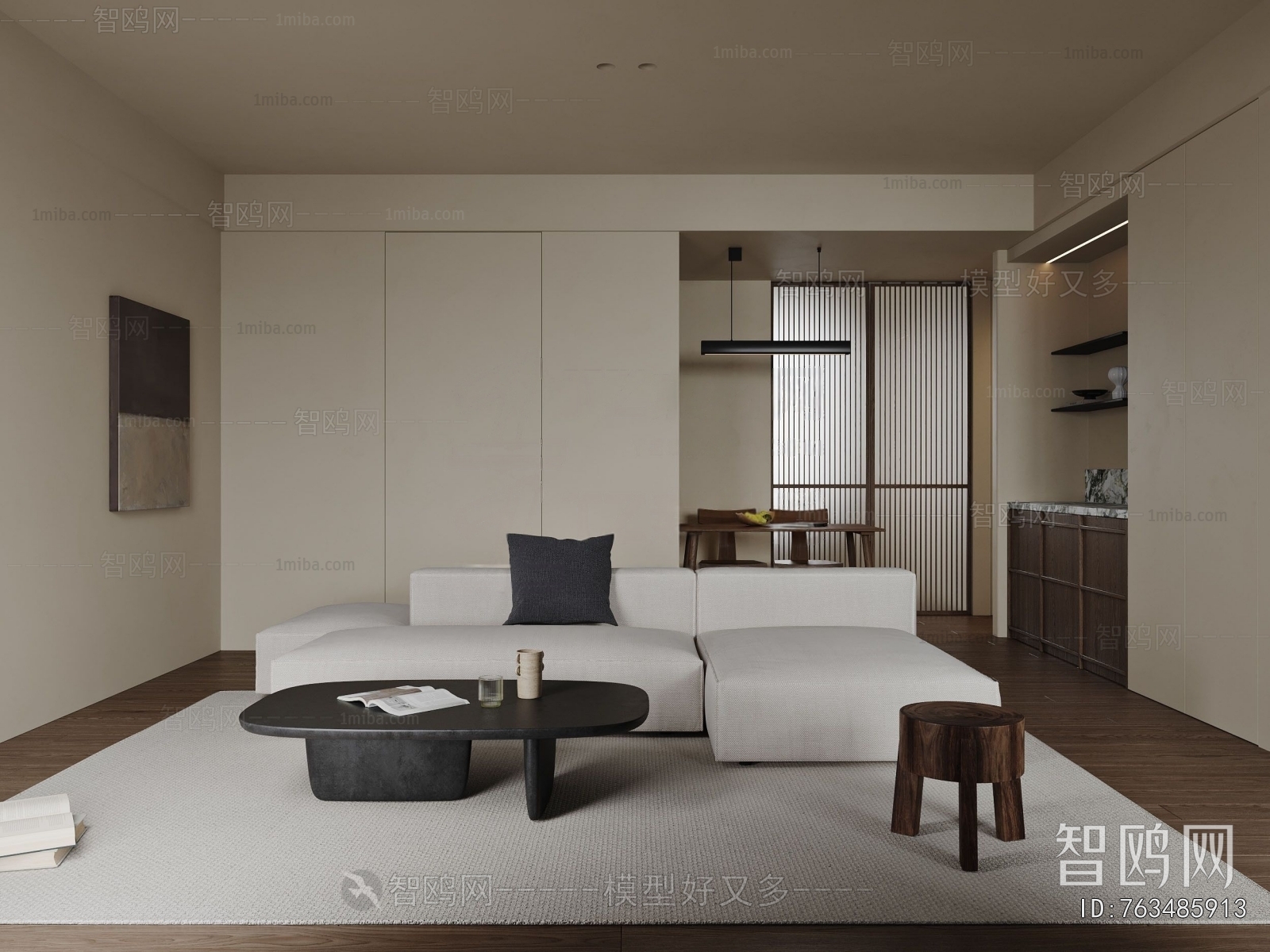 Wabi-sabi Style A Living Room