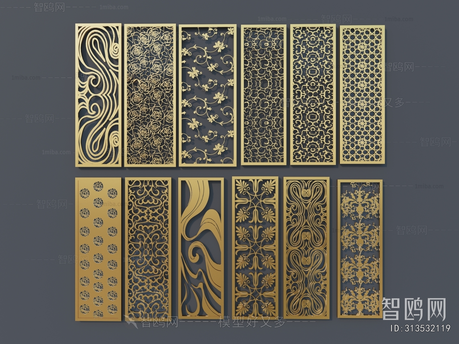 Simple European Style Metal Screen Partition