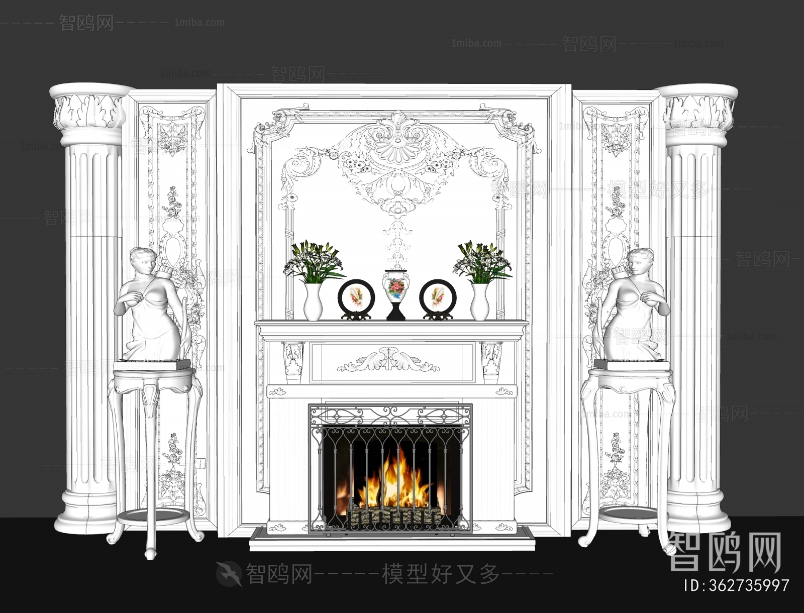 European Style Fireplace