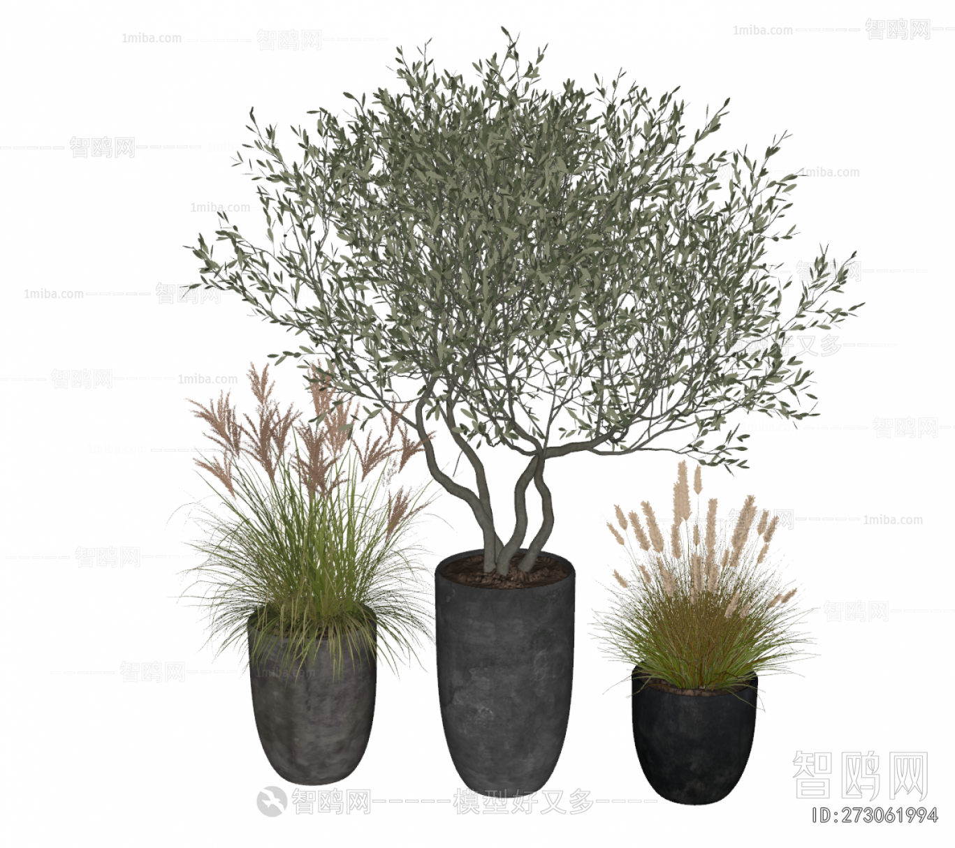 Modern Ground Green Plant Potted Plants