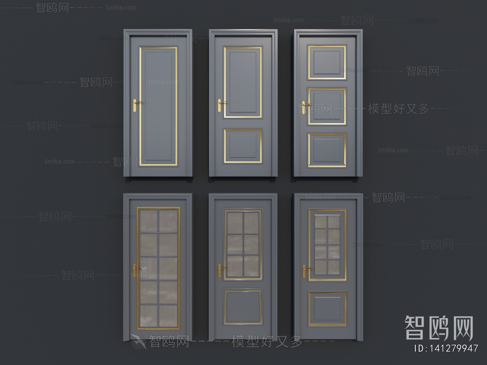 Simple European Style Single Door