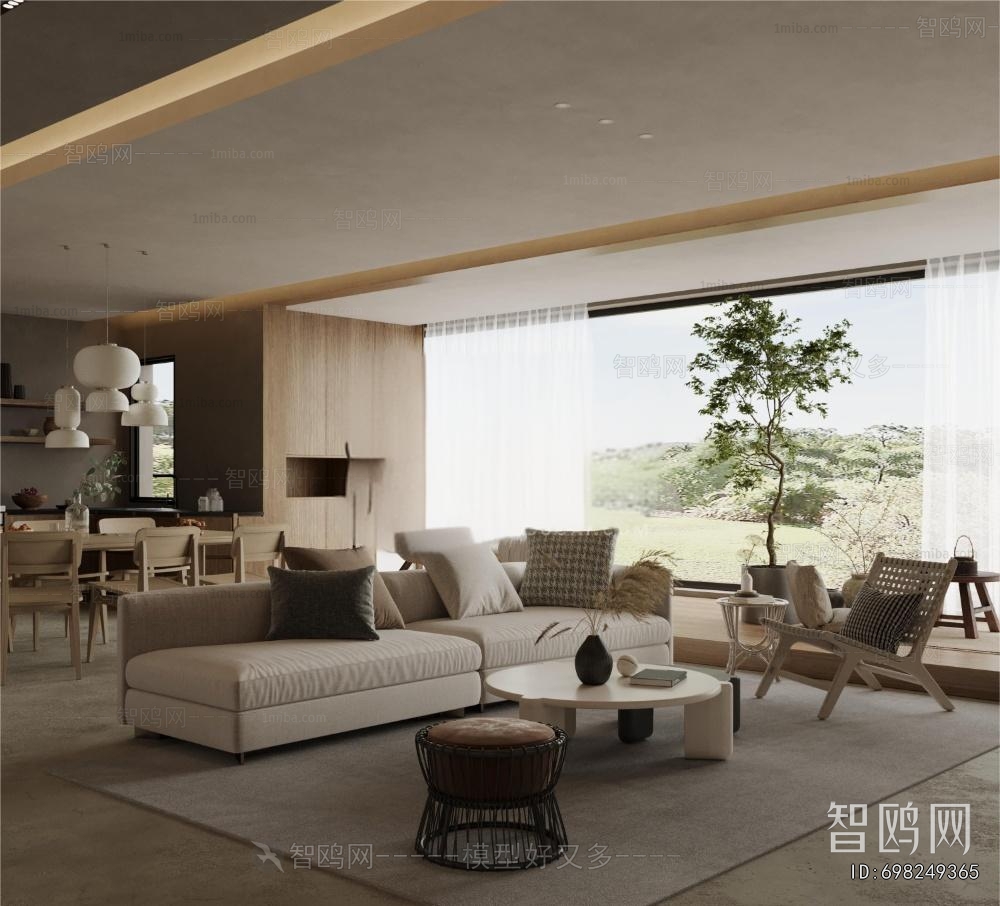 Wabi-sabi Style A Living Room