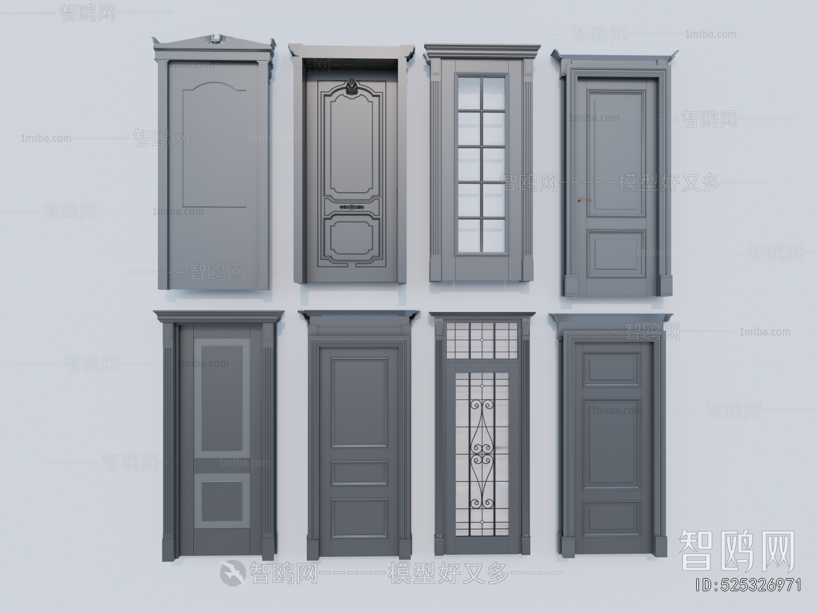 Simple European Style Single Door