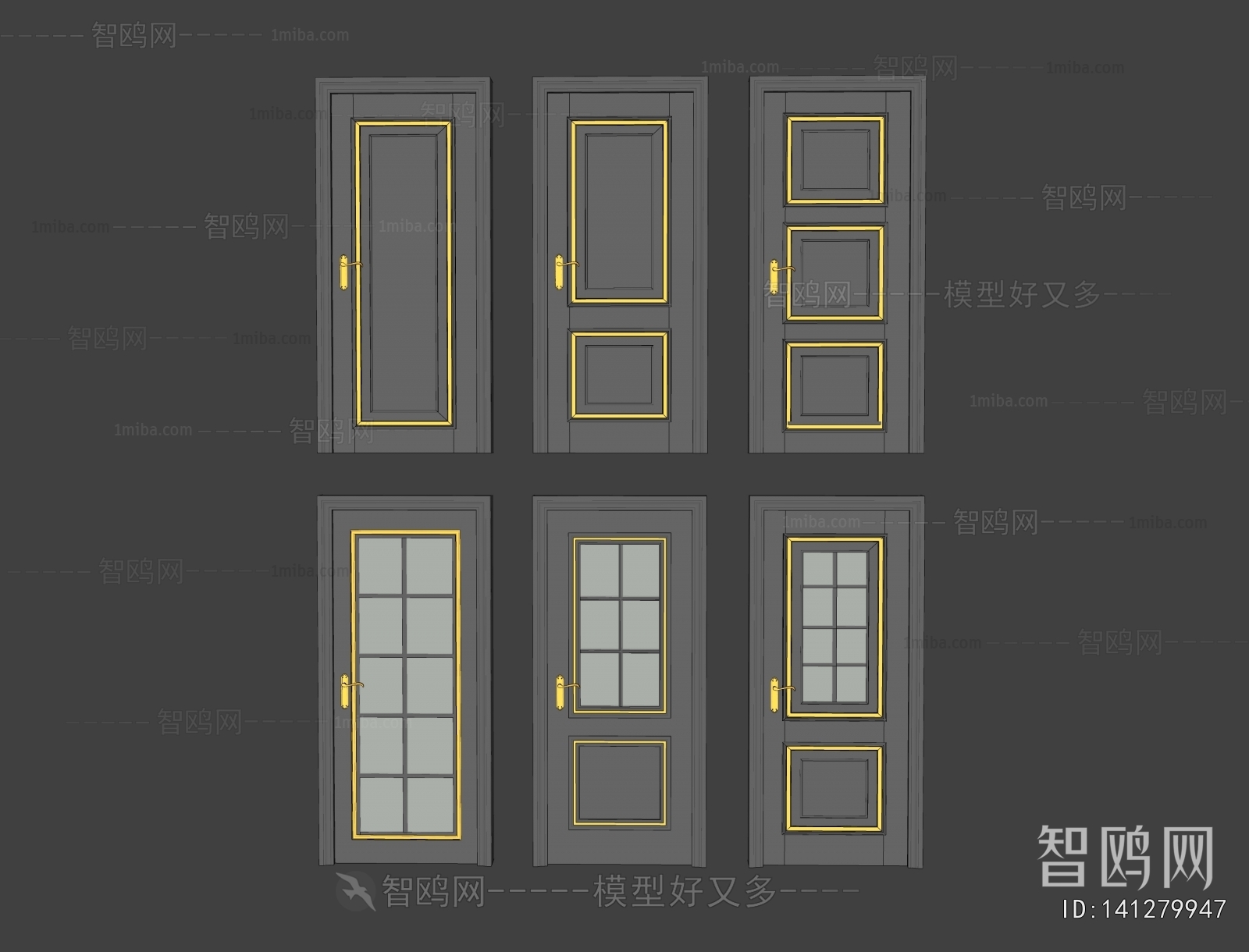 Simple European Style Single Door