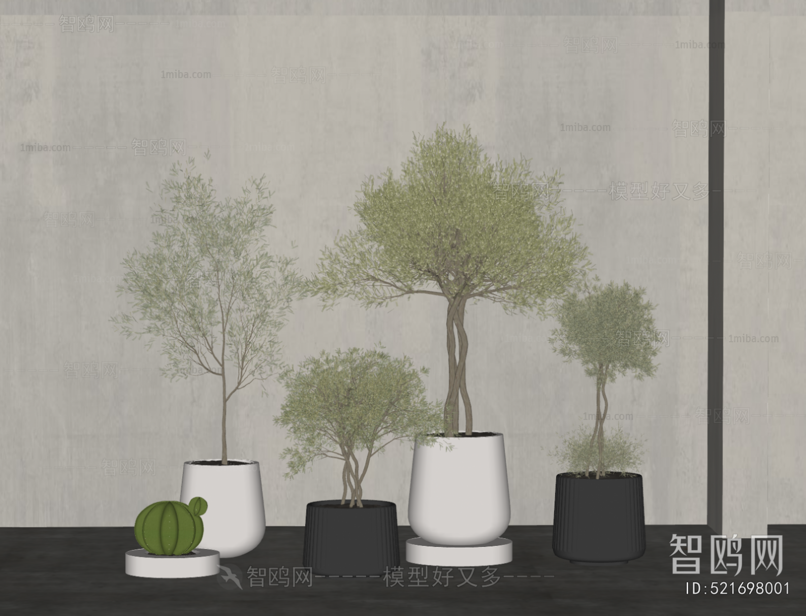 Modern Ground Green Plant Potted Plants