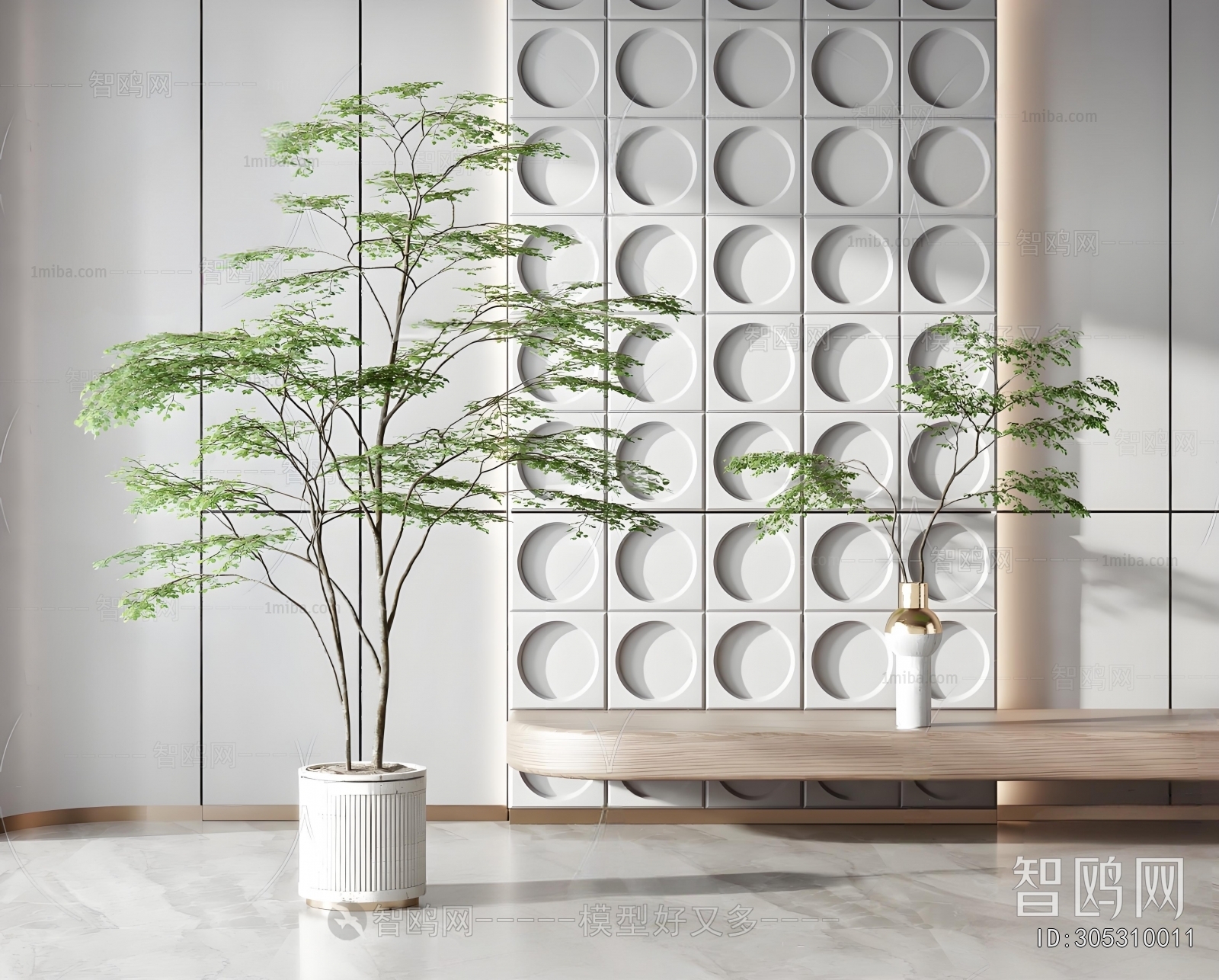 Modern Ground Green Plant Potted Plants